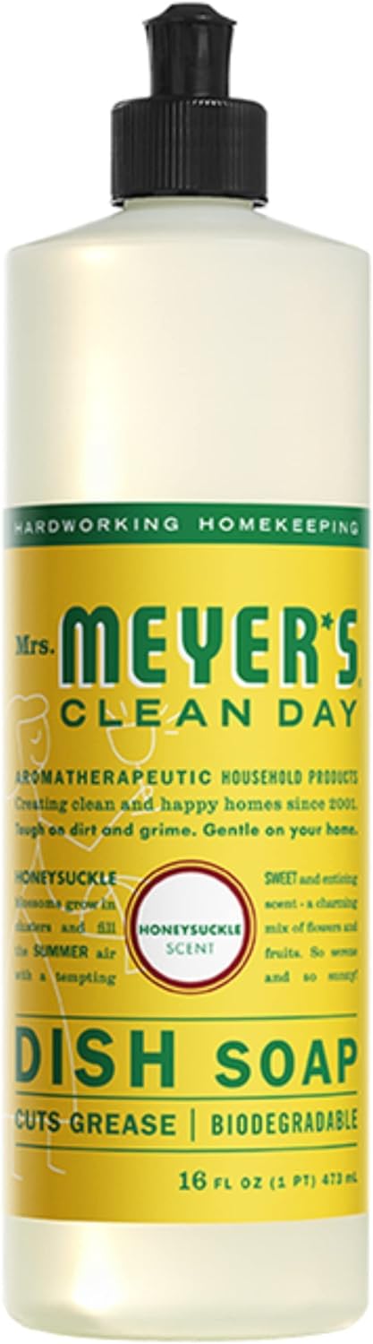 Dish soap MRS. MEYER'S CLEAN DAY Variety Pack, 16 Oz. Includes 6 Scents (Lemon Verbena, Lavender, Basil, Rosemary, Honeysuckle, Peony Scents) Bundle of 6 Items : Health & Household