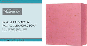 Skin Pharmacy Rose Facial Cleansing Bar 100G | Luxurious Skincare | Energizing Exfoliation For Fresh, Hydrated, And Smooth Skin
