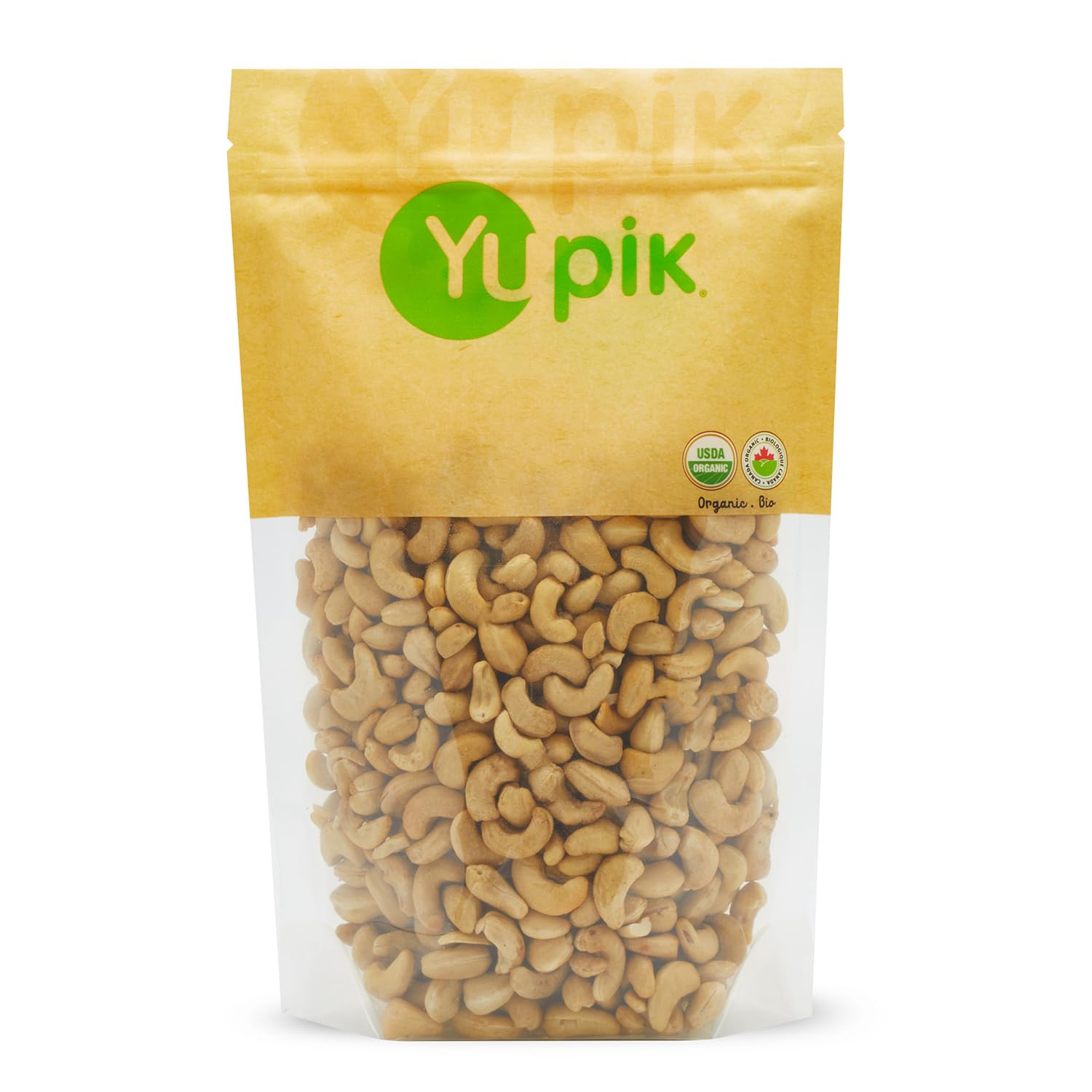 Yupik Organic Raw Cashews, 2.2 Lb, Kosher, Gluten-Free, Non-Gmo, Vegan, Whole Nuts, Unsalted, Unroasted, Source Of Protein & Iron, Nutritious, Crunchy, Healthy Snacks, Ideal For Baking & Cooking