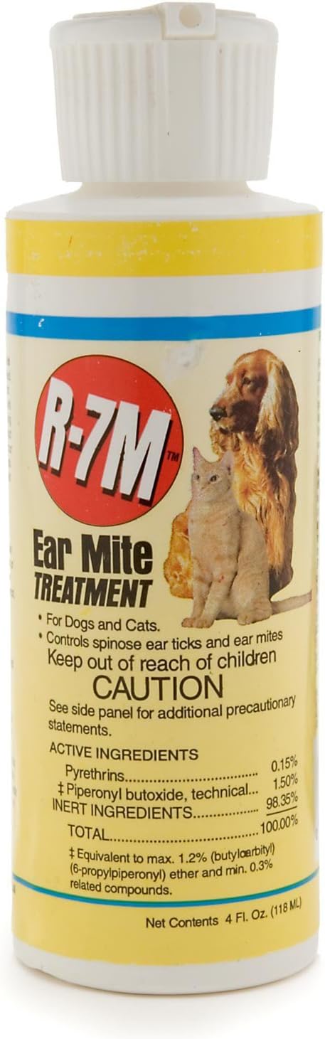 Miracle Care R-7M 424224 Ear Mite Treatment 4oz (Package may vary) : Pet Ear Care Supplies : Pet Supplies