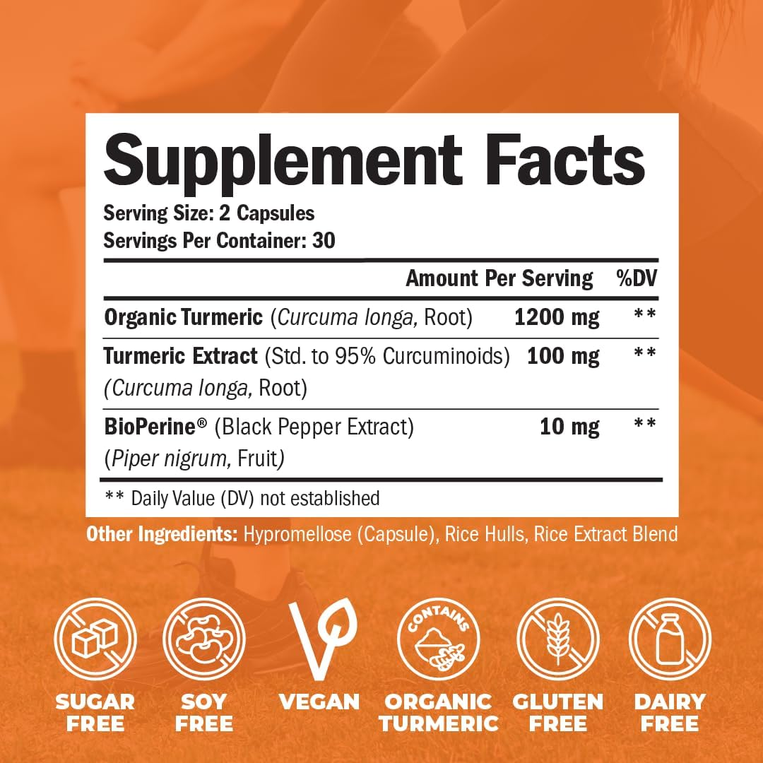 Vimerson Health Men's Multivitamin + Turmeric Curcumin with Black Pepper Extract Bundle. Joint and Immune Support, Discomfort Relief, Balanced Inflammation, Antioxidant Properties for Him : Health & Household
