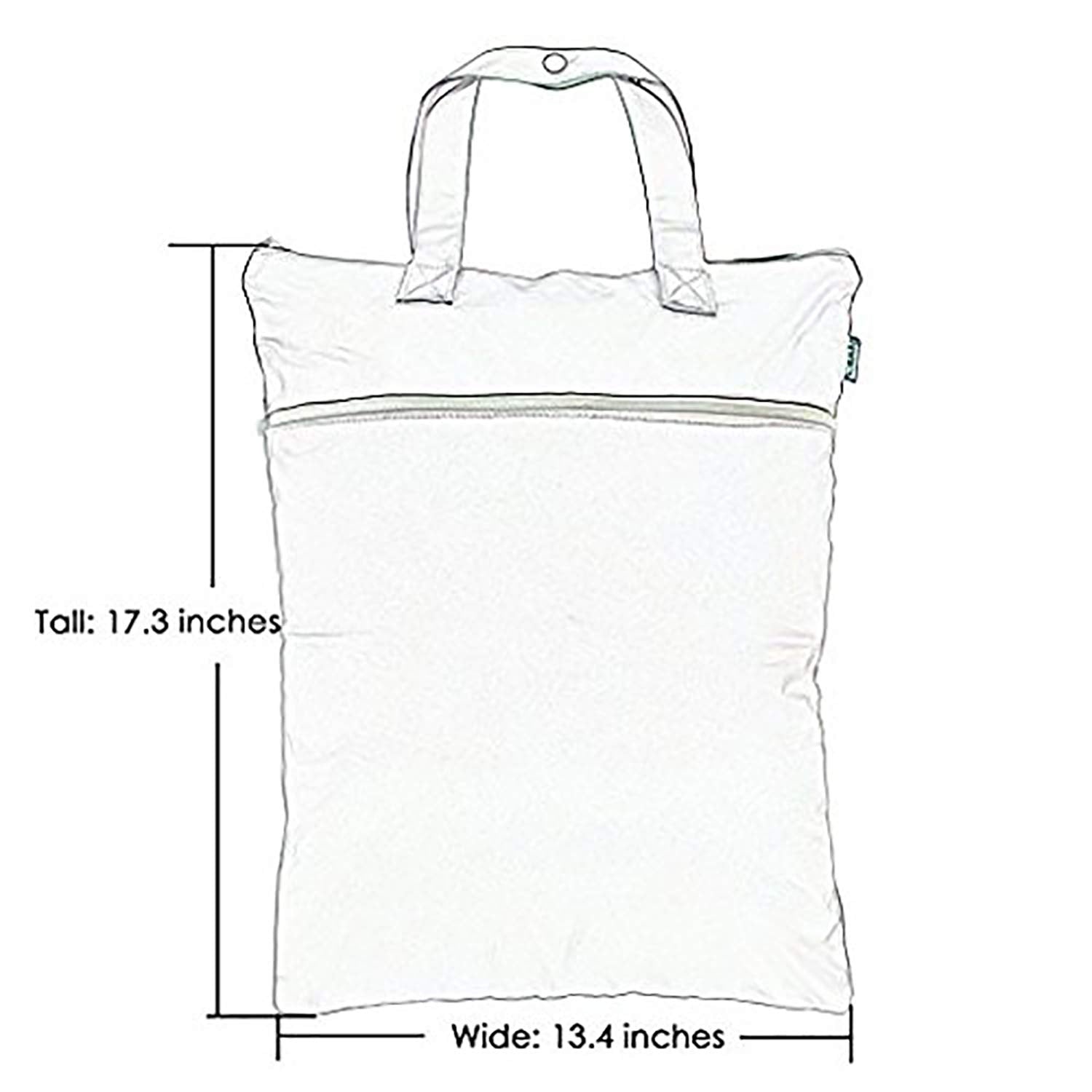 Teamoy Travel Hanging Wet Dry Bag Organizer (17.3 X 13.4 Inches) With Two Compartments For Cloth Diaper, Laundry, Swimsuits And More, Easy To Hang Everywhere(M, Gray Arrow)