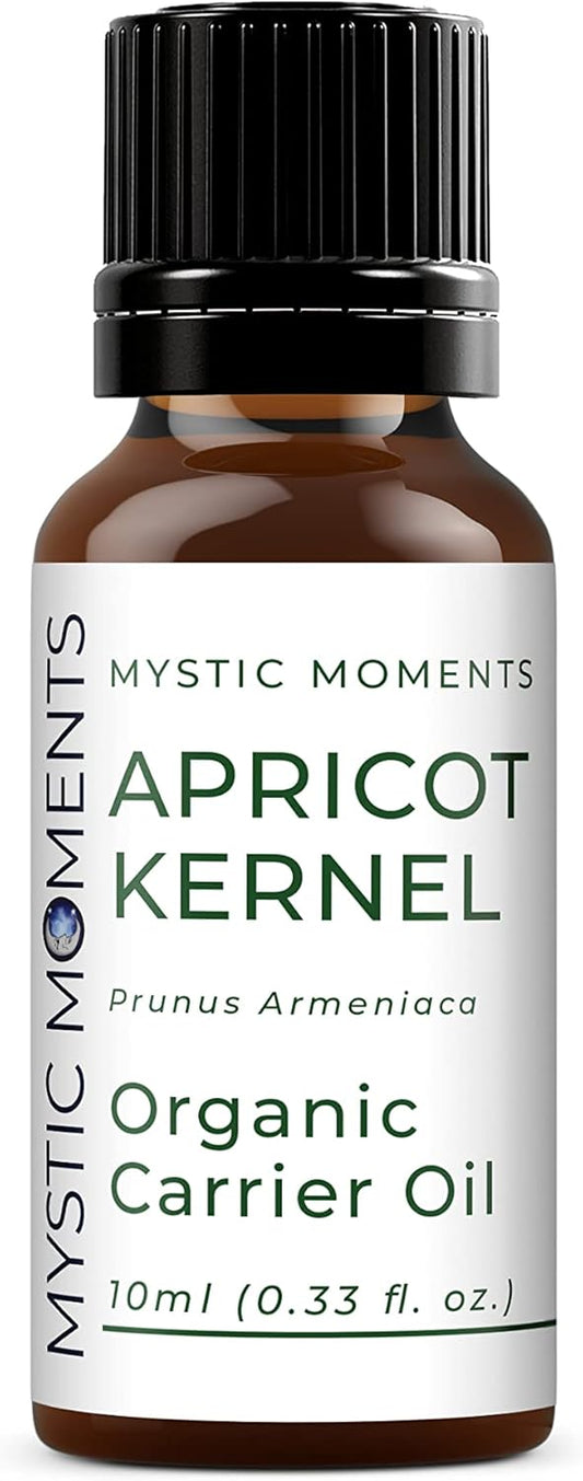 Mystic Moments | Organic Apricot Kernel Carrier Oil 10Ml - Pure & Natural Oil Perfect For Hair, Face, Nails, Aromatherapy, Massage And Oil Dilution Vegan Gmo Free