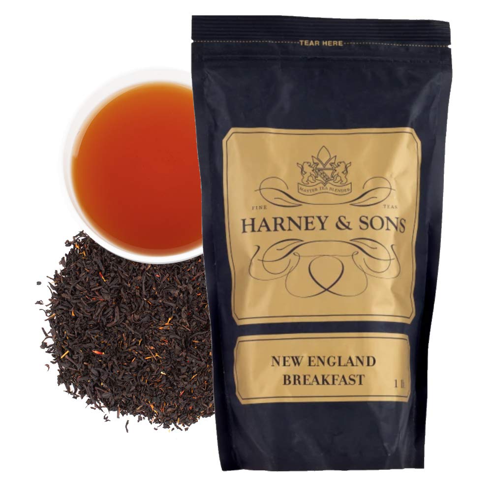 Harney & Sons New England Breakfast Tea, Black Tea Infused With Maple Flavor, 16 Oz