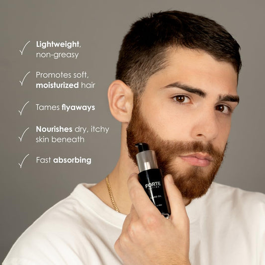 Premium Beard Oil With Hydrating Oils And Vitamin E For Soft, Healthy Facial Hair, Black