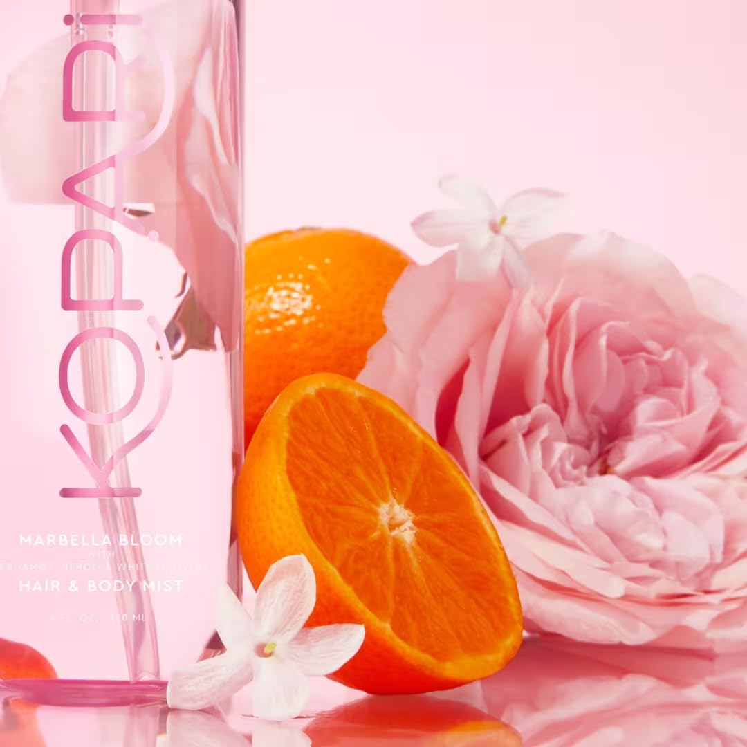 Kopari Hair & Body Mist Malibu Peach, Long-Lasting Playful Vibrant Tropical Scent, Warm Floral Fragrance, Blend Of Peach With A Kiss Of Jasmine, 4 Oz : Beauty & Personal Care