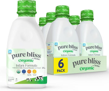 Pure Bliss by Similac Organic* Infant Formula, Easy to Digest, USDA-Certified Organic, Ready to Feed, 32-fl-oz Bottle, Pack of 6