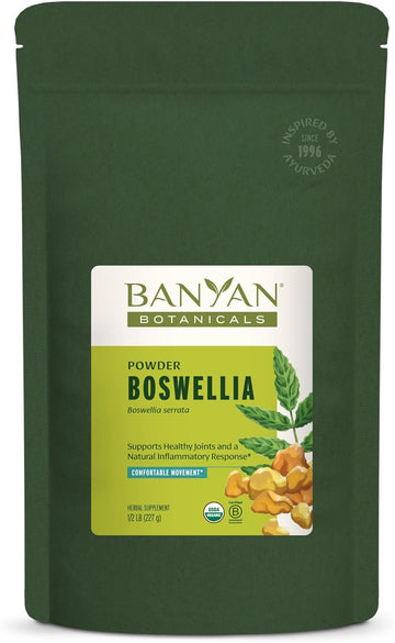 Banyan Botanicals Boswellia Powder – Organic Frankincense Resin (Boswellia Serrata) – Traditional Ayurvedic Joint Health Supplement* – 1 Lb. – Non-Gmo Sustainably Sourced Vegan