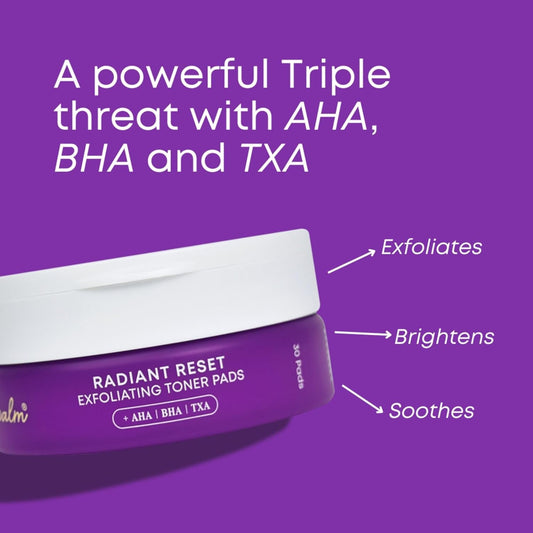 Bushbalm Exfoliating Ingrown Hair Pads - Enhanced With Bha & Aha For Underarm + Bikini Area - Daily Use To Soothe Ingrown Hairs & Razor Bumps - Txa For Dark Spots - Radiant Reset 30 Large Pads