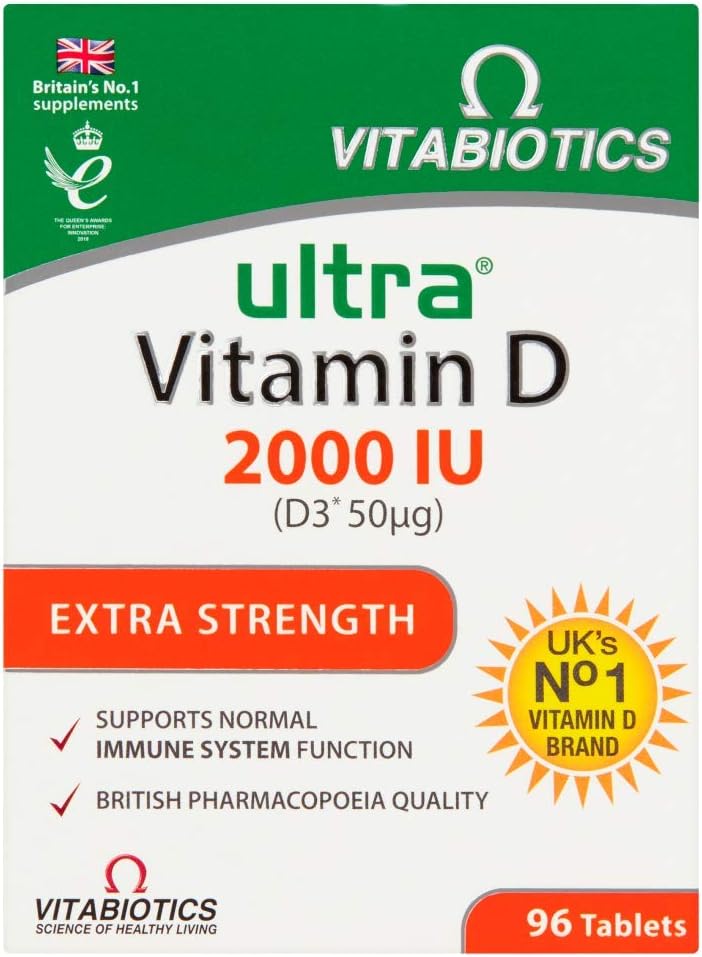 Vitabiotics Ultra Vitamin D 2000 IU Extra Strength Tablets (96 Tablets)