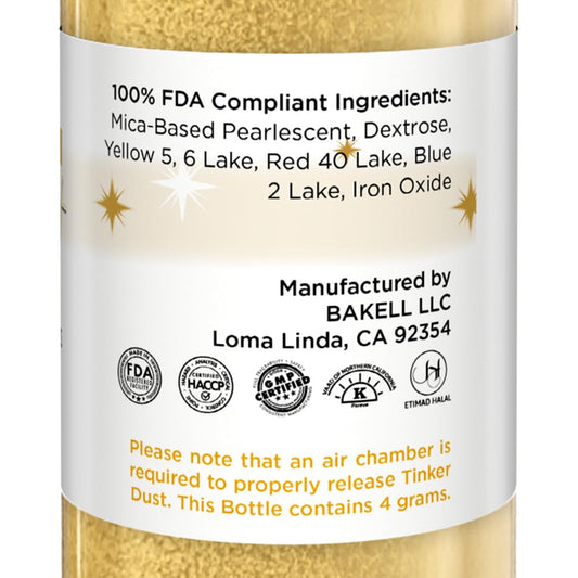 Bakell - Cranberry Tinker Dust (4G, 1X Mini Spray Pump) Edible Glitter For Food, Desserts, And Beverages!