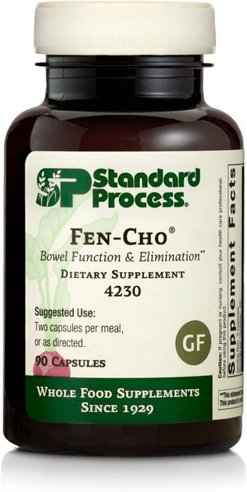 Standard Process Fen-Cho - Whole Food Bowel And Digestive Health With Collinsonia Root, Fenugreek Seed, Bile Salts, And Okra Fruit - 90 Capsules