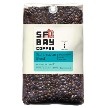 San Francisco Bay Whole Bean Coffee - Scandinavian Blend (2lb Bag), Medium Dark Roast