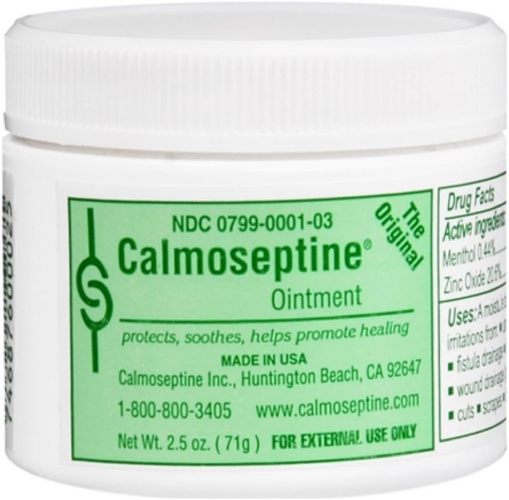 Calmoseptine Diaper Rash Ointment Jar - 2.5 Oz (Pack of 5) : Baby