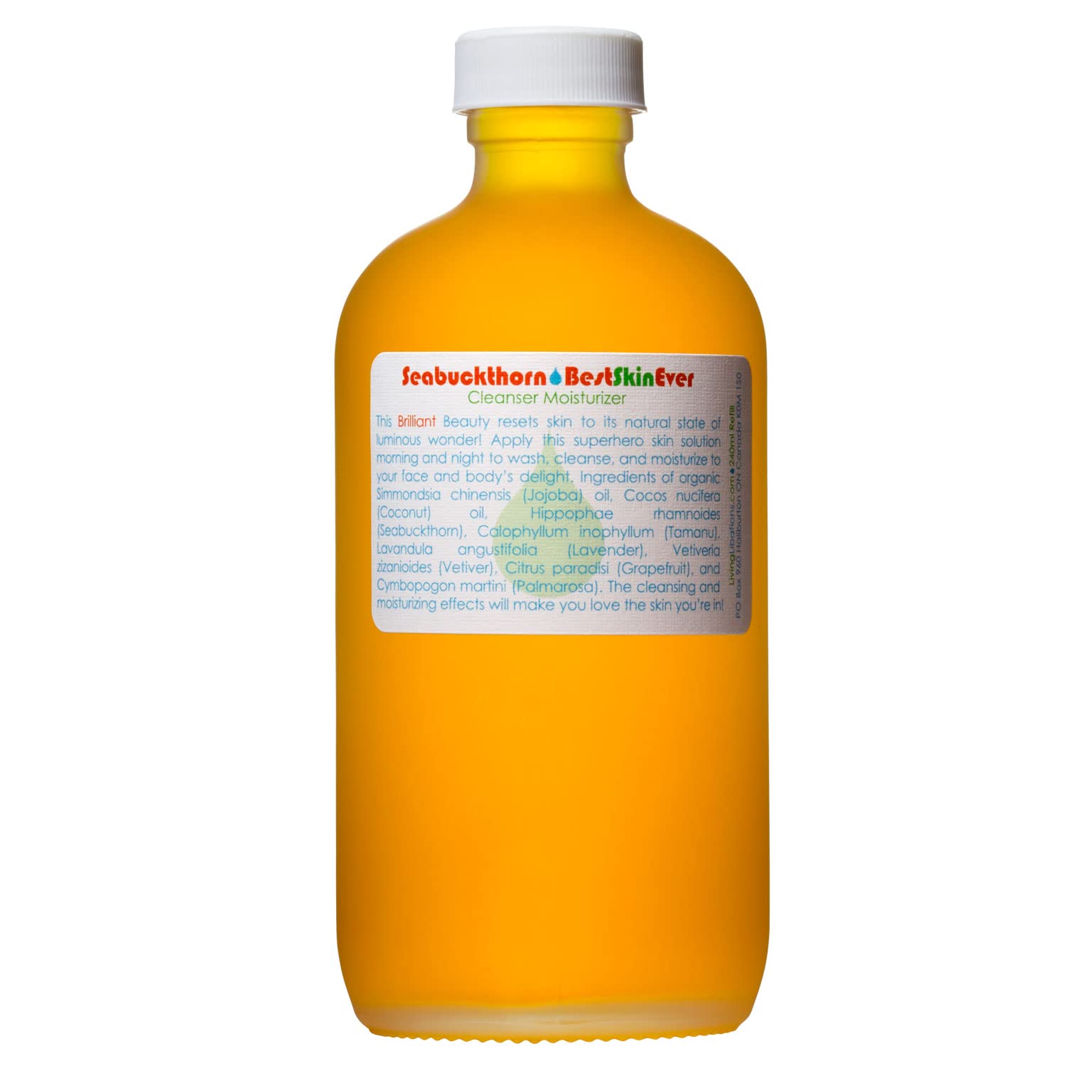 Living Libations - Organic Best Skin Ever All-In-One Facial Cleanser, Exfoliator + Moisturizer | Natural, Wildcrafted, Vegan Clean Beauty (Seabuckthorn) : Beauty & Personal Care
