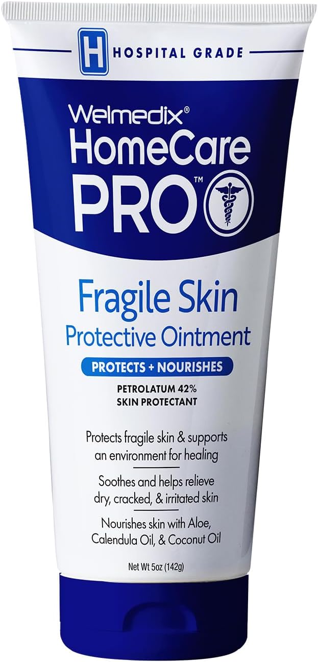 Welmedix Fragile Skin Protective Ointment Hospital Grade Healing Ointment, Barrier Cream & Skin Protectant w/Calendula for Treatment of Eczema, Psoriasis, Dermatitis, Bed Sores, Chafing (5oz Tube)