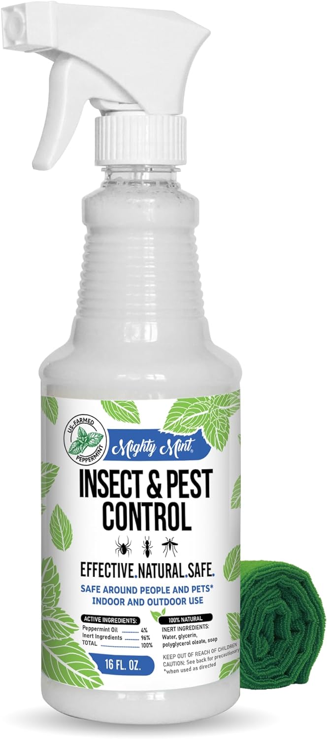 Mighty Mint 16 Oz Peppermint Oil Insect & Pest Spray - For Spiders, Ants, And More