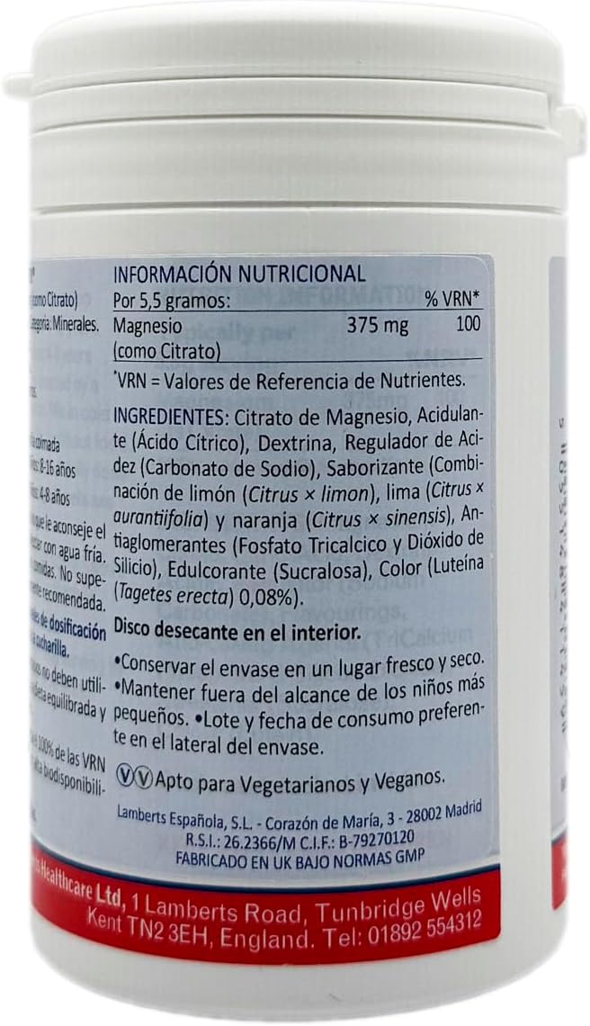 Lamberts MagAsorb Powder 165g, Highly Bioavailable Magnesium Citrate Supplement with Orange Flavour : Amazon.co.uk: Health & Personal Care