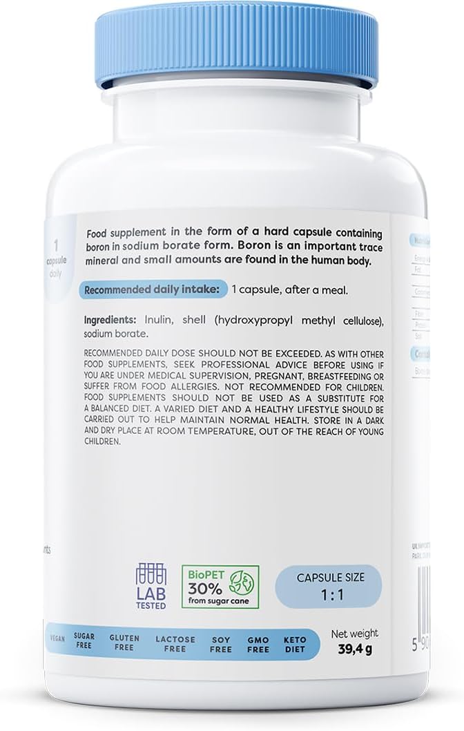 Osavi Boron 3 mg – 120 Vegan Capsules | Essential Trace Mineral for Bone Health & Hormonal Balance | Supports Metabolism | Clean Label | Vegan–Friendly : Amazon.co.uk: Health & Personal Care