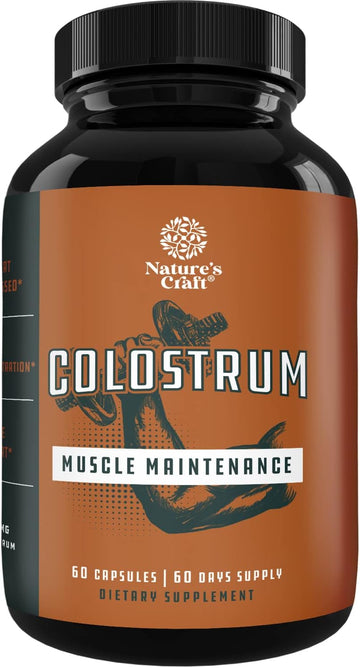 Bovine Colostrum Capsules With Immunoglobulin G - Colostrum Supplement And Muscle Builder For Gut Health Joint Support Immune Boost Bone Strength And Brain Support Probiotic Supplement