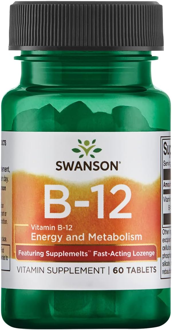 Swanson Supplemelts Sublingual Vitamin B-12 5 Milligrams 60 Tabs