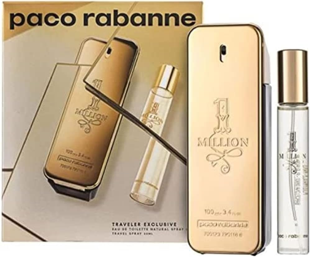 Paco Rabanne 1 Million 2 Piece Gift Set: Eau De Toilette 100Ml -Eau De Toilette 20Ml