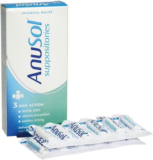 Anusol Suppositories – For Haemorrhoids & Related Conditions – Proven Formula Shrinks Piles, Relieves Discomfort & Soothes Itching – 24-Pack