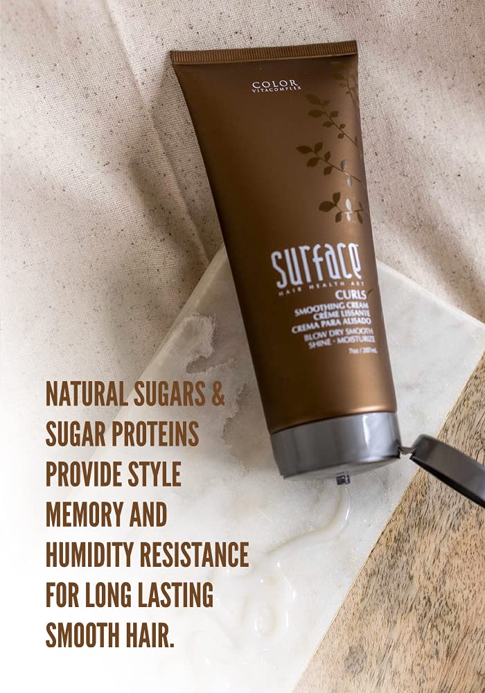 Surface Curls Smoothing Cream - Natural Cruelty-Free Moisture, Shine and Softness, 7 oz. : Beauty & Personal Care