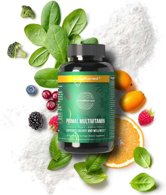 Primal Harvest Multivitamin & Hydration Powder Supplements For Men, Bundle