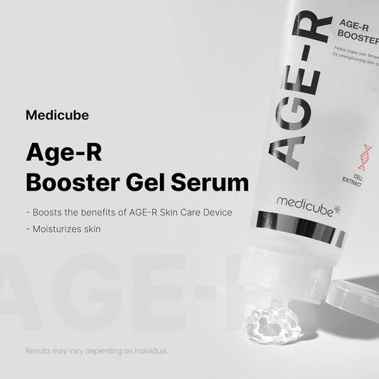 Medicube Age-R Booster Gel Serum For Skin Care Devices - Moisturizing And Nourishing Facial Serum With Plant Stem Cell Extract, Hyaluronic Acid, Collagen - Hypoallergenic Korean Skin Care