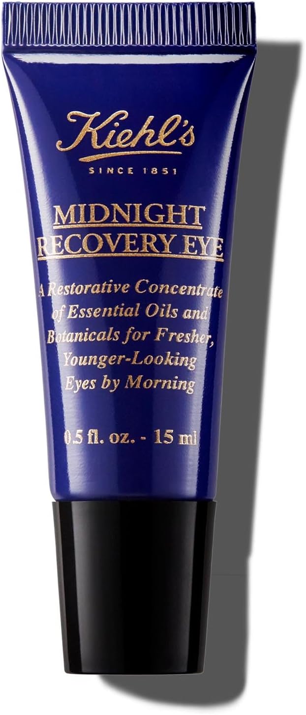 Kiehl'S Midnight Recovery Eye Cream With Evening Primrose Oil, Reduces Visible Signs Of Fatigue, Nighttime Eye Treatment, 15Ml