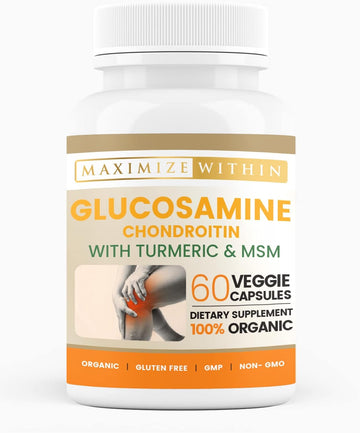 Glucosamine Chondroitin With Turmeric & Msm For Healthy Joints, 60 Veggie Capsules
