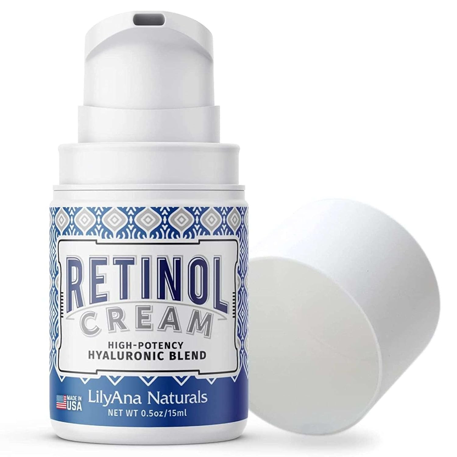 LilyAna Naturals Retinol Cream for Face - Made in USA, Retinol Cream, Anti Aging Cream, Retinol Moisturizer for Face and Neck, Wrinkle Cream for Face, Retinol Complex - 0.5oz