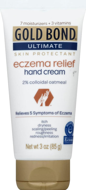 Gold Bond Medicated Eczema Relief Hand Cream, 3 Oz., Skin Protectant Cream With 2% Colloidal Oatmeal : Beauty & Personal Care