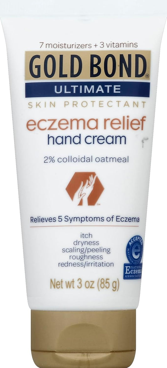 Gold Bond Medicated Eczema Relief Hand Cream, 3 Oz., Skin Protectant Cream With 2% Colloidal Oatmeal : Beauty & Personal Care