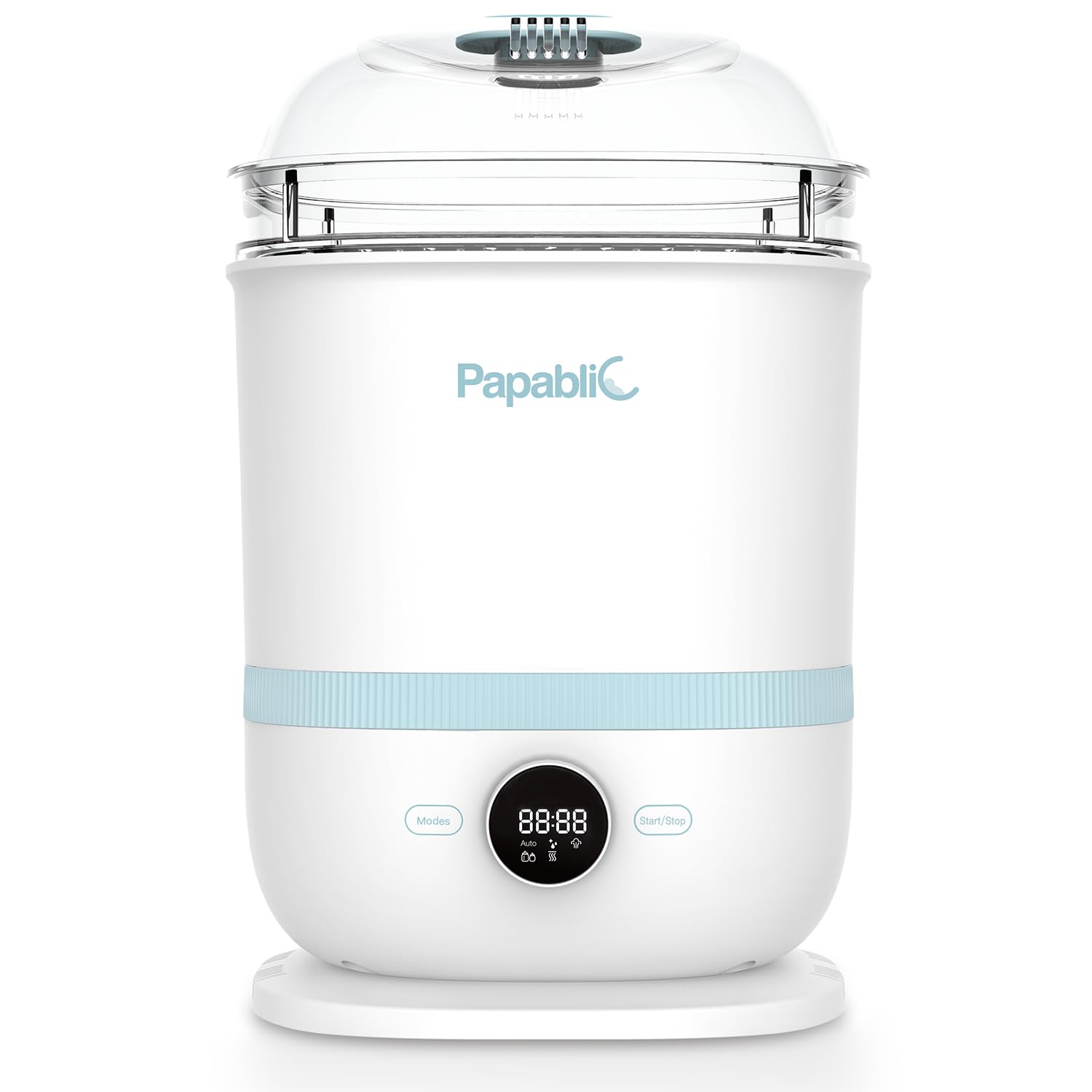 Papablic 5-in-1 Bottle Sterilizer and Dryer Pro, Universal Fit for Baby Bottles, Parts & Other Newborn Essentials, Extra-Large Capacity