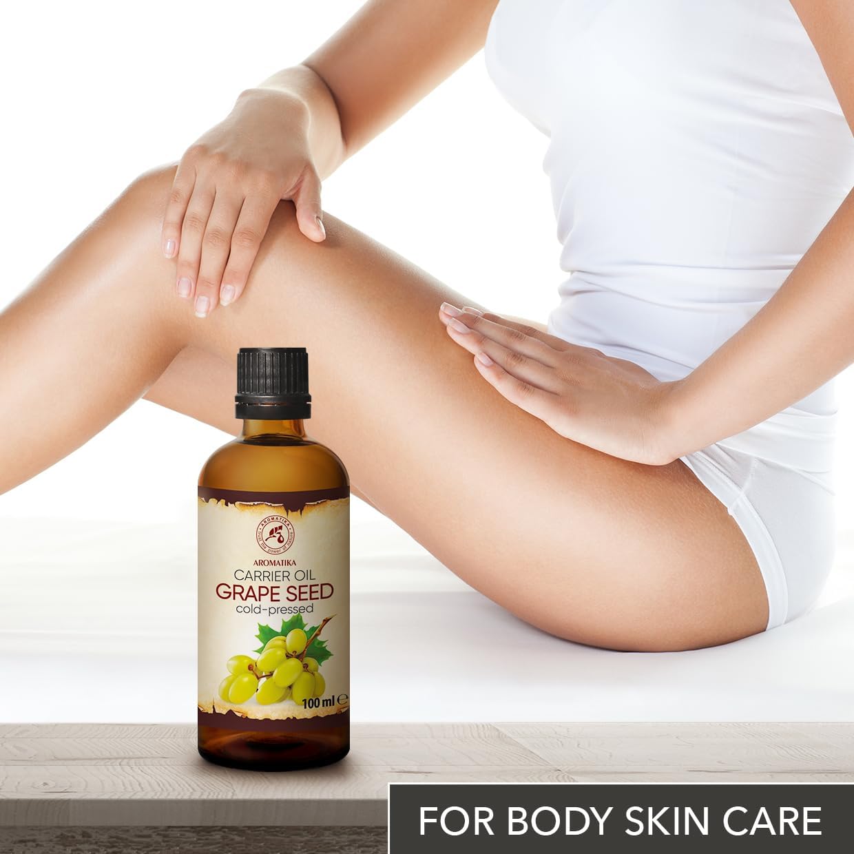 Grapeseed Oil 100Ml - Cold Pressed - 100% Pure And Natural - Vitis Vinifera - Italy - Best Benefits For Hair - Face And Skin Care - Massage
