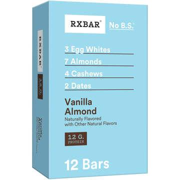 Rxbar Protein Bars, Protein Snack, Snack Bars, Vanilla Almond, 22Oz Box (12 Bars)