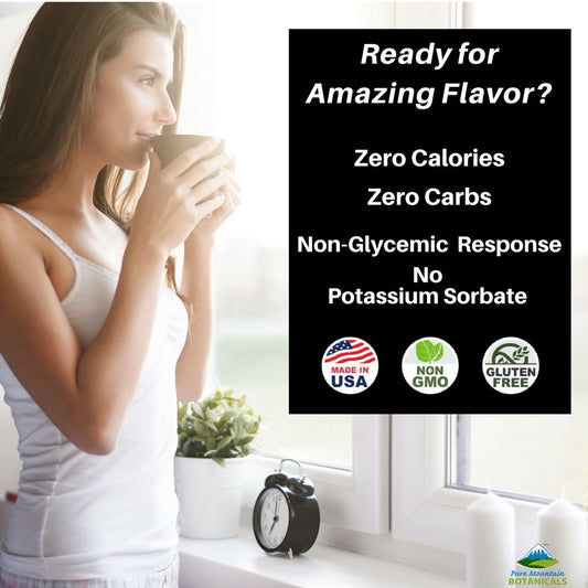 Vanilla Stevia Liquid Drops Flavored With Natural Sweet Vanilla - Alcohol Free & Kosher - 2Oz Glass Bottle