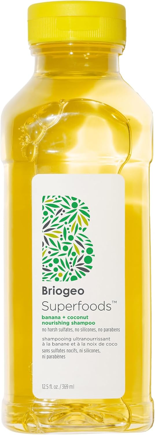Briogeo Superfoods Banana + Coconut Nourishing Shampoo, Replenish Dull, Dry Hair And Supports Healthy Hair And Scalp, Vegan, Phalate & Paraben-Free - 369Ml