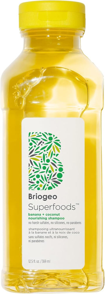 Briogeo Superfoods Banana + Coconut Nourishing Shampoo, Replenish Dull, Dry Hair And Supports Healthy Hair And Scalp, Vegan, Phalate & Paraben-Free - 369Ml
