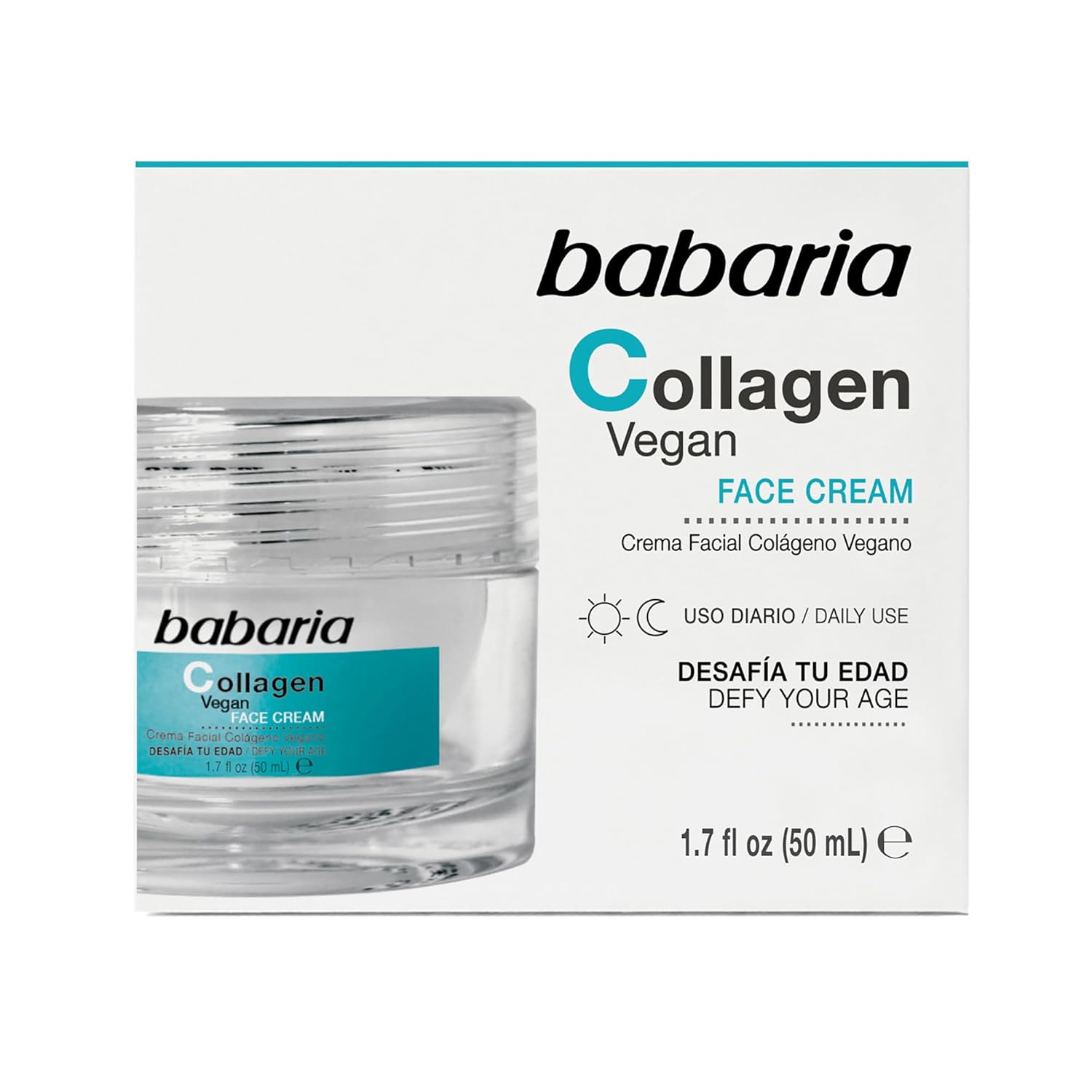 Babaria Collagen Vegan Anti Aging Moisturizer Face Cream - Plants Based Face Moisturizer For Skin Rejuvenation - 2 Pc : Beauty & Personal Care