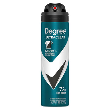 Degree Men Antiperspirant Deodorant Dry Spray Black+White 72-Hour Sweat & Odor Protection Antiperspirant For Men With Motionsense Technology 3.8 Oz
