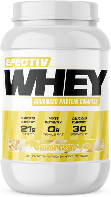 Efectiv Whey Protein Powder - Advanced Protein Complex - Milky Choc 900G (30 Servings), 21G Of Protein - Instant Mix Formula - Trans Fat & Gluten Free