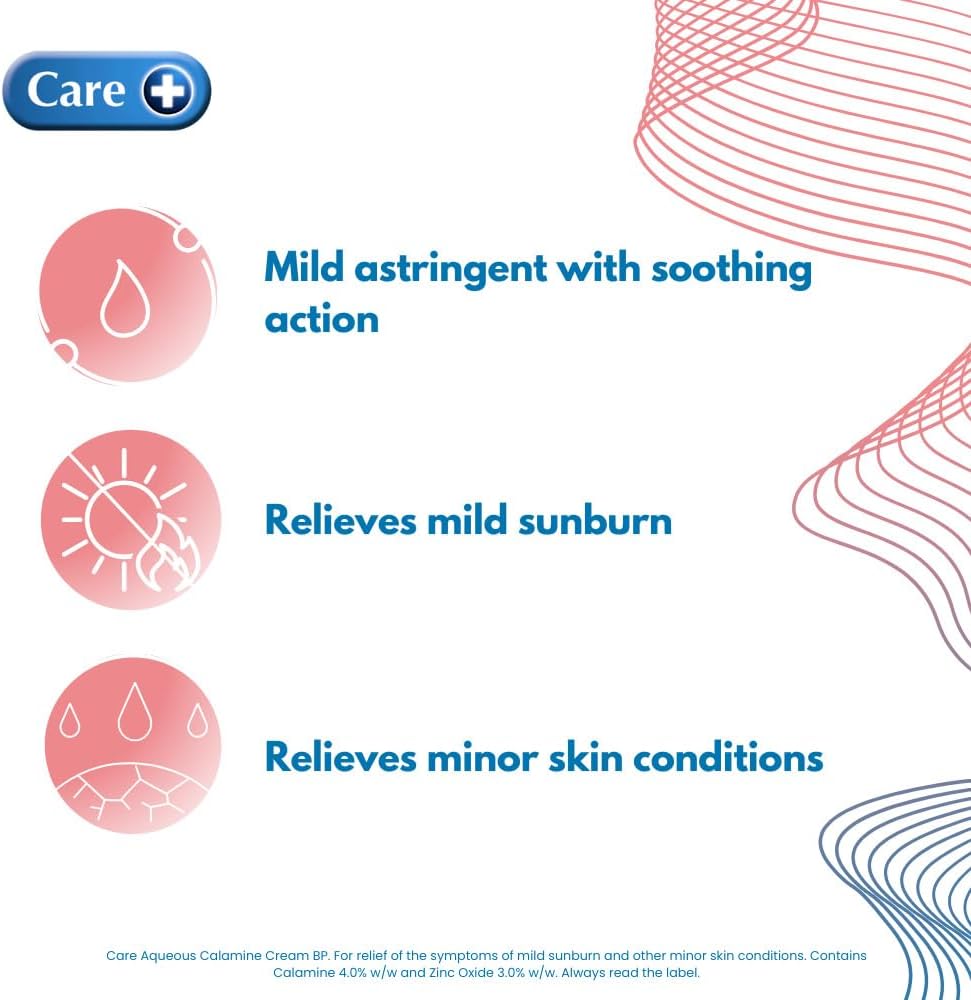 Care Aqueous Calamine Cream Sunburn Relief Soothing Itch Relief Cream Itchy skin relief for adults & Children TLC For Dry Skin And Other Minor Skin Conditions 100g 1 Pack : Amazon.co.uk: Beauty