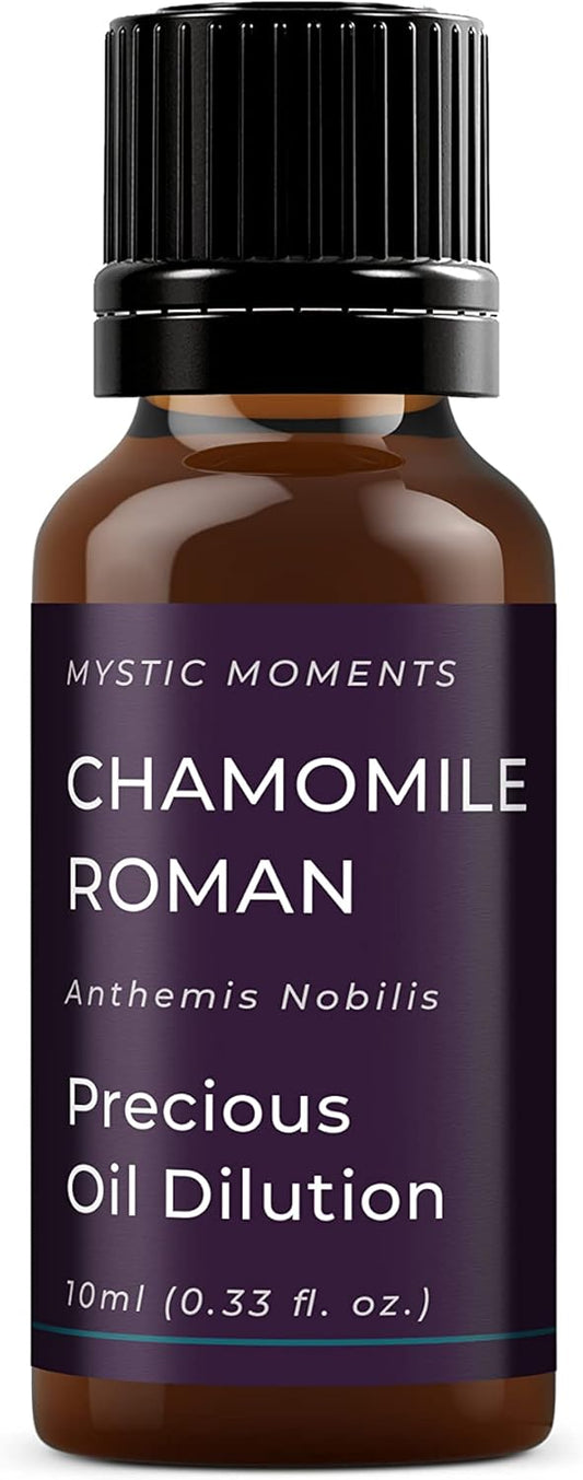 Mystic Moments | Chamomile Roman Precious Oil Dilution 10ml 3% Jojoba Blend Perfect for Massage, Skincare, Beauty and Aromatherapy