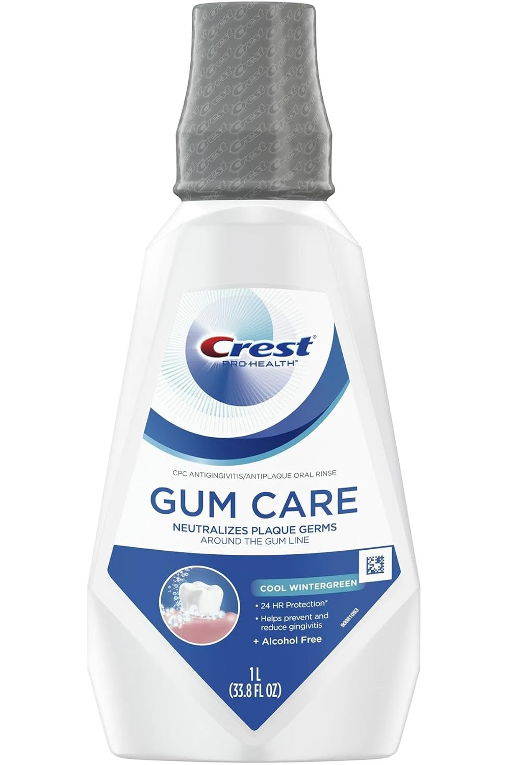 Crest Gum Care Mouthwash (Cool Wintergreen, 1 L/33.8 Fl Oz)