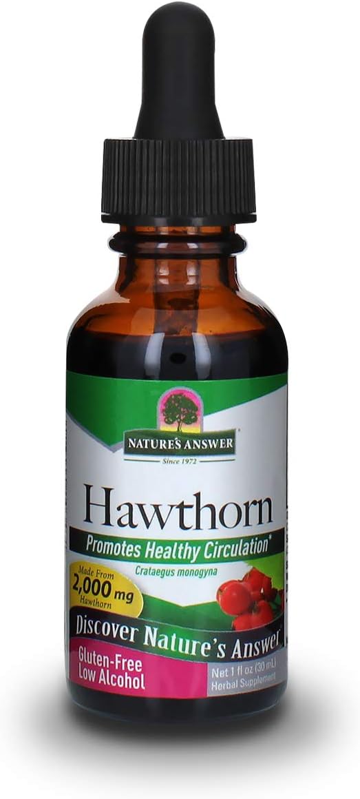 Nature'S Answer Hawthorn Berry Liq, Leaf And Ower With Organic Alcohol, 1-  | Maintain Healthy Cholesterol Levels | Promotes Overall Heart Health