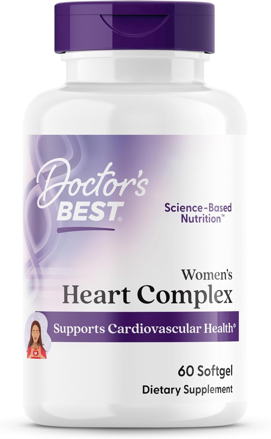 Doctor'S Best Womens Heart Complex, Supports Heart Health & Cellular Energy, Non-Gmo, Gluten Free, Soy Free 60 Softgels