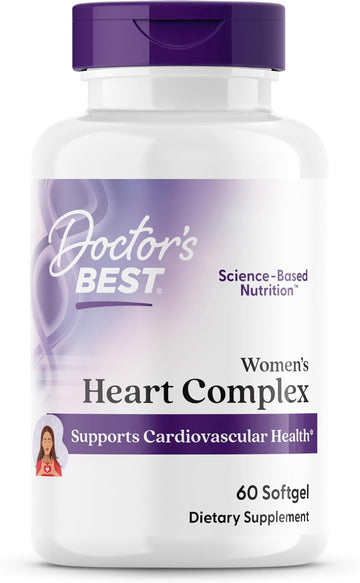 Doctor'S Best Womens Heart Complex, Supports Heart Health & Cellular Energy, Non-Gmo, Gluten Free, Soy Free 60 Softgels